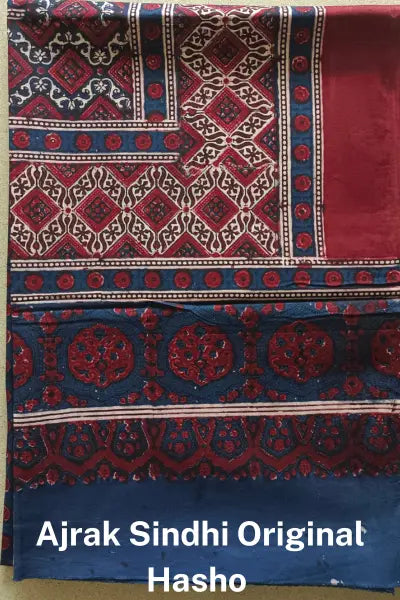 Ajrak Sindhi Original Hasho backside Top view